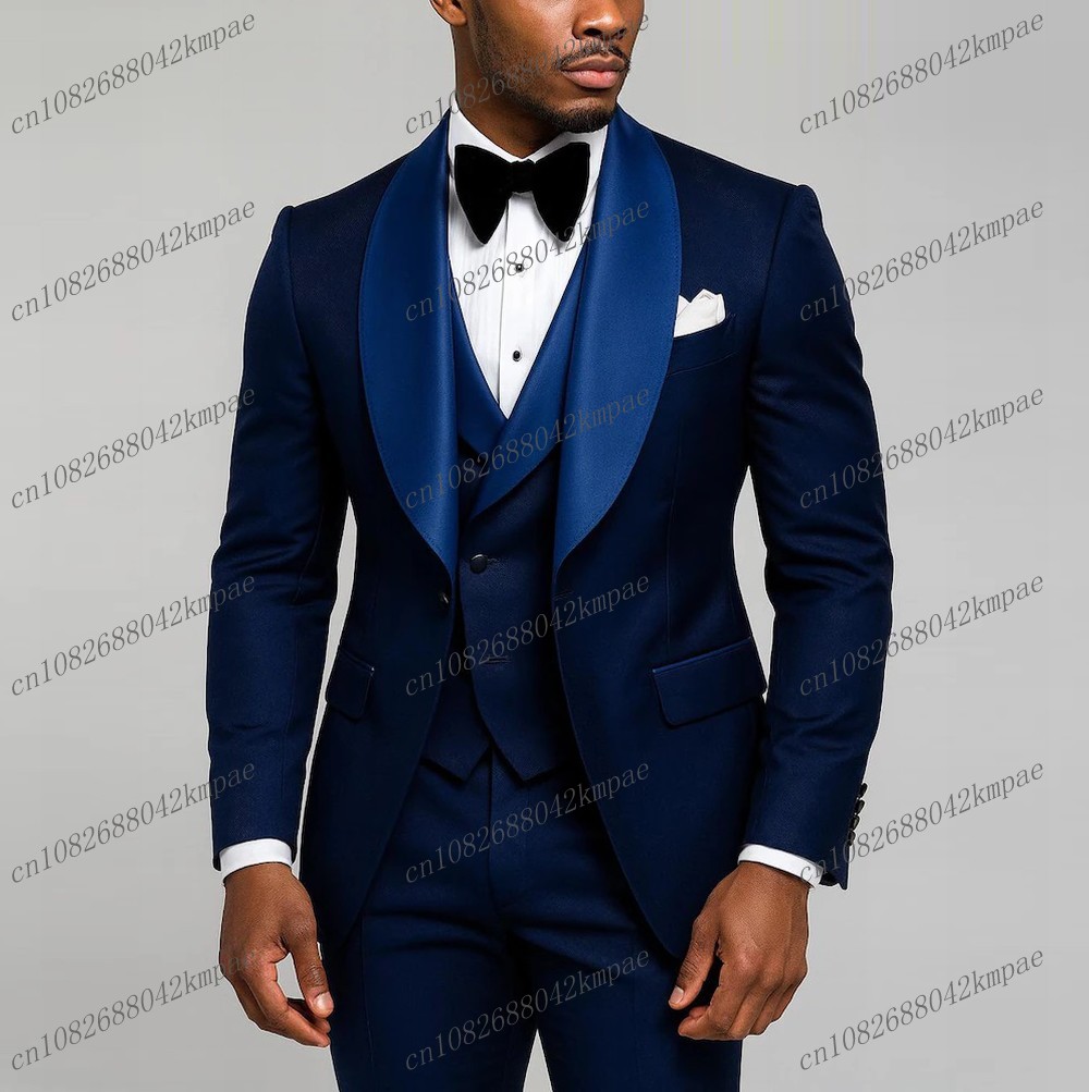 Nuevo traje Formal azul marino - Men'S Grooming Kits reseña y precio