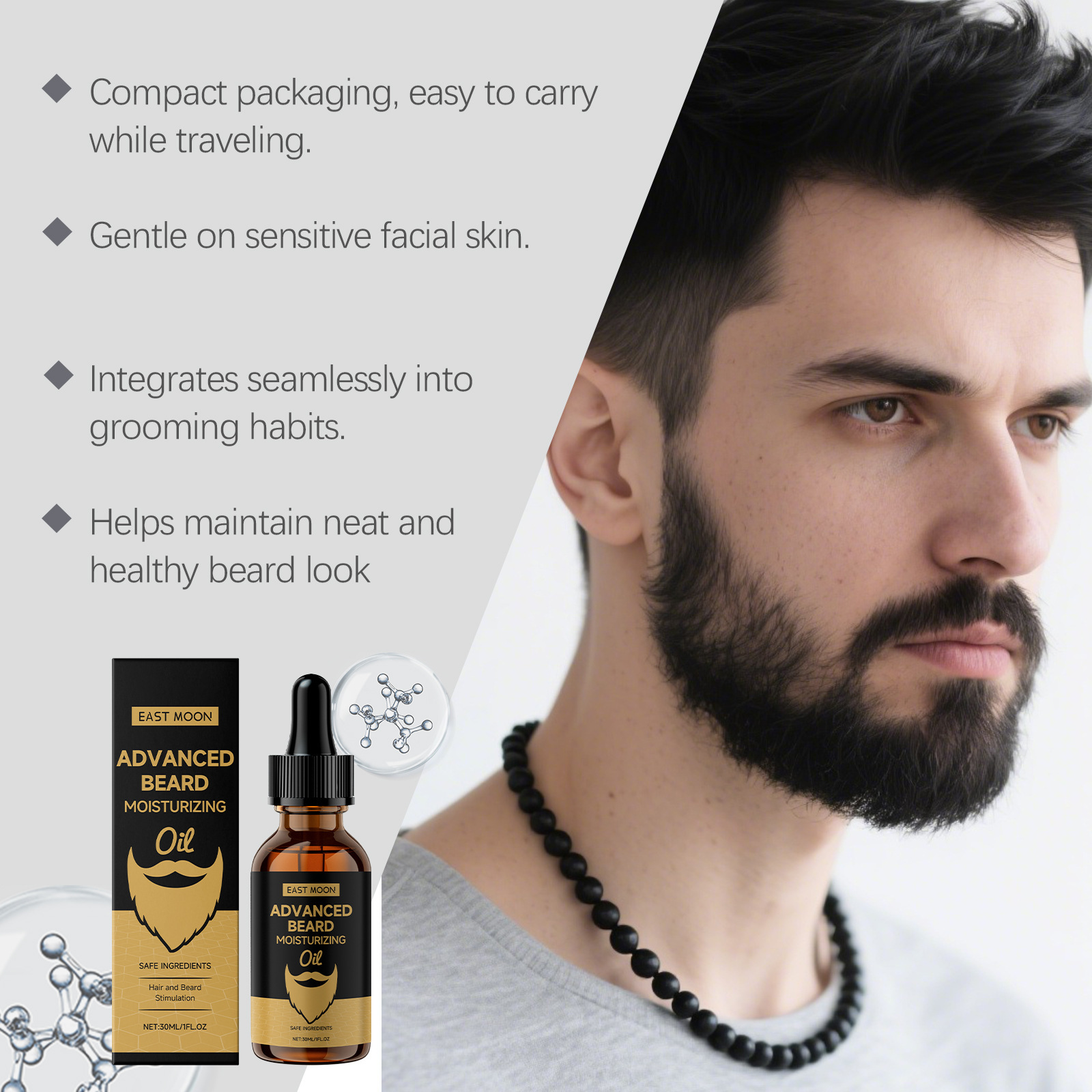 Aceite para Barba East Moon Ro - Beard Oil Growth reseña y precio